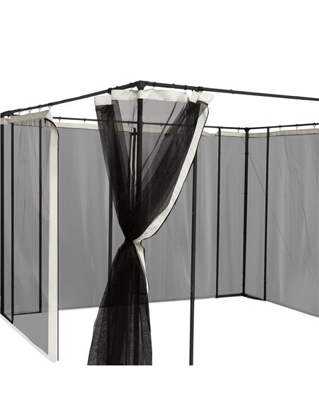 Outsunny Universal Mosquito Netting, Replacement Mesh Sidewall for Patio Gazebos & Canopy Tents, 352 x 207cm, Beige 84C-142V02 - pic 52090 | FastDaddyshop