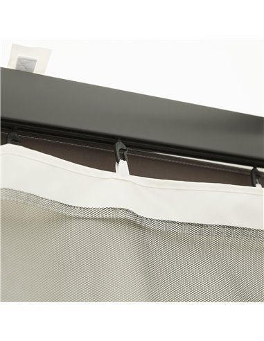 Outsunny Universal Mosquito Netting, Replacement Mesh Sidewall for Patio Gazebos & Canopy Tents, 352 x 207cm, Beige 84C-142V02