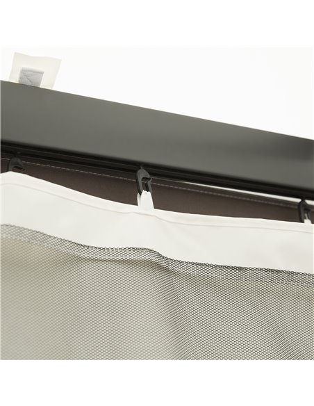 Outsunny Universal Mosquito Netting, Replacement Mesh Sidewall for Patio Gazebos & Canopy Tents, 352 x 207cm, Beige 84C-142V02 - pic 52091 | FastDaddyshop