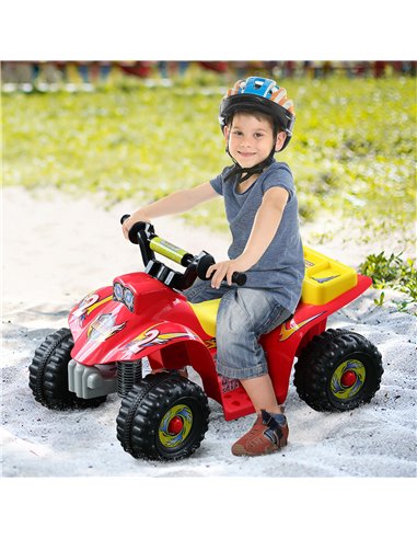 HOMCOM 6V Electric Quad Bike for Kids Ride on Car ATV for 1.5 - 3 Years Red