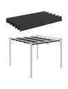 Outsunny Retractable Replacement for 3 x 3 (m) Pergola, Dark Grey 84C-372V00CG