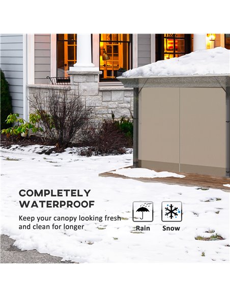 Outsunny 3 x 3 (m) Gazebo Protective Cover, Waterproof Cover for Gazebo, Canopy, and Tent 84C-426V00CR - pic 52113 | FastDaddyshop
