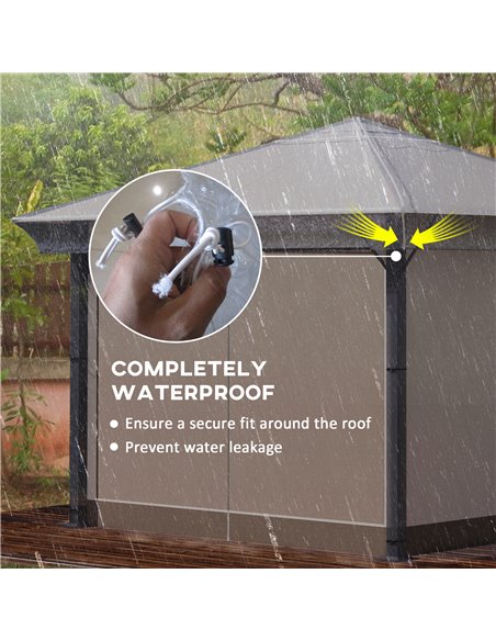 Outsunny 3 x 3 (m) Gazebo Protective Cover, Waterproof Cover for Gazebo, Canopy, and Tent 84C-426V00CR - pic 52114 | FastDaddyshop
