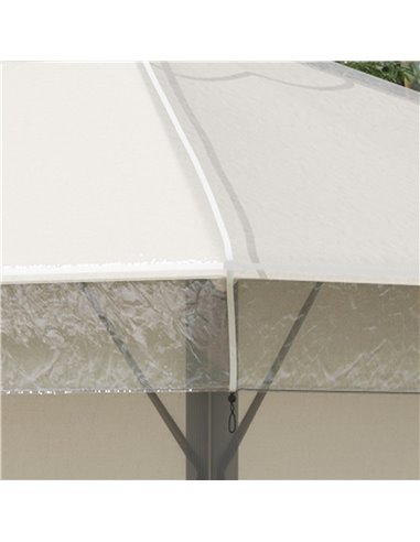 Outsunny 3 x 3 (m) Gazebo Protective Cover, Waterproof Cover for Gazebo, Canopy, and Tent 84C-426V00CR