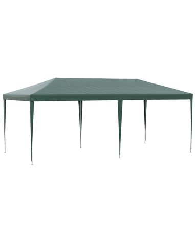 Outsunny 6x3 m Party Tent Gazebo Marquee Outdoor Patio Canopy Shelter with Windows and Side Panels, Green 840-062V01GN