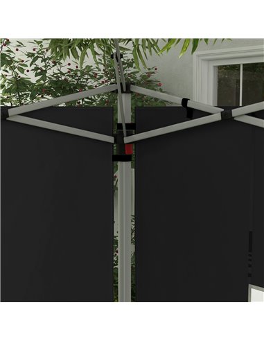 Outsunny Gazebo Side Panels, Sides Replacement with Window for 3x3(m) or 3x4m Pop Up Gazebo, 2 Pack, Black 84C-458V00BK