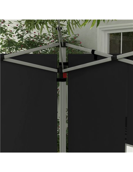 Outsunny Gazebo Side Panels, Sides Replacement with Window for 3x3(m) or 3x4m Pop Up Gazebo, 2 Pack, Black 84C-458V00BK - pic 52135 | FastDaddyshop