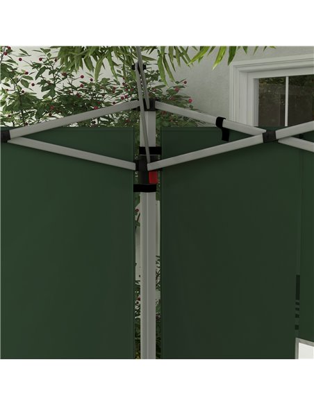 Outsunny Gazebo Side Panels, Sides Replacement with Window for 3x3(m) or 3x4m Pop Up Gazebo, 2 Pack, Green 84C-458V00GN - pic 52144 | FastDaddyshop