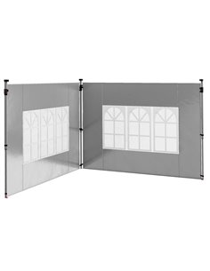 Outsunny Replacement Side Panels with Windows for 3x3(m) or 3x4m Gazebos, 2 Pack, Grey 84C-458V00LG