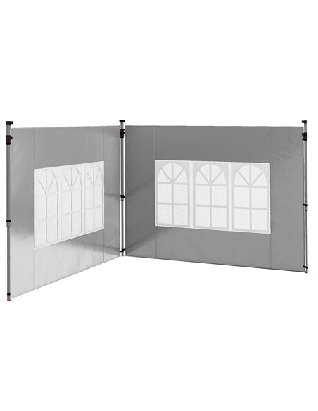 Outsunny Replacement Side Panels with Windows for 3x3(m) or 3x4m Gazebos, 2 Pack, Grey 84C-458V00LG - pic 52146 | FastDaddyshop