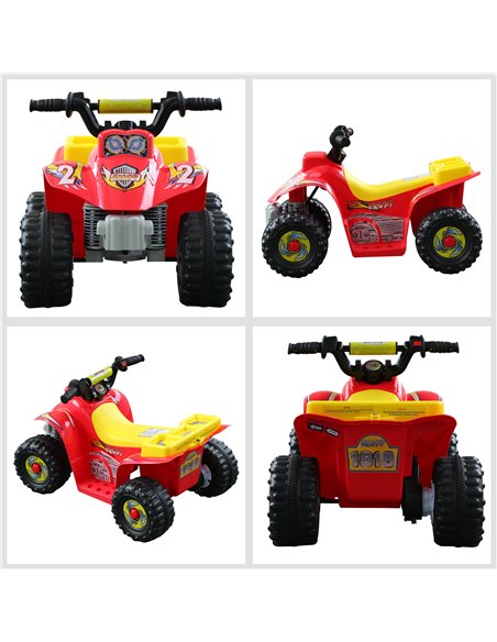 HOMCOM 6V Electric Quad Bike for Kids Ride on Car ATV for 1.5 - 3 Years Red - pic 5215 | FastDaddyshop
