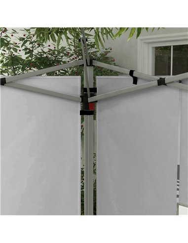 Outsunny Replacement Gazebo Side Panels with Windows, Compatible with 3x3(m) or 3x4m Pop Up Gazebos, 2 Pack, Grey 84C-458V00LG
