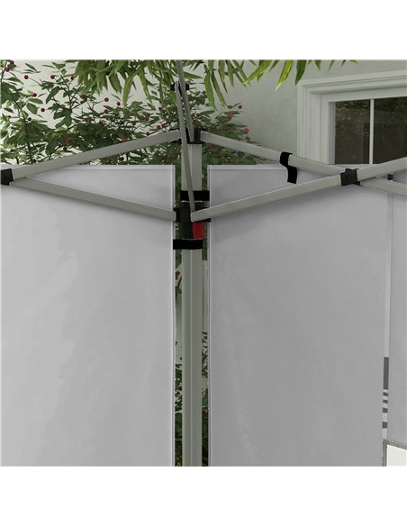 Outsunny Replacement Gazebo Side Panels with Windows, Compatible with 3x3(m) or 3x4m Pop Up Gazebos, 2 Pack, Grey 84C-458V00LG - pic 52153 | FastDaddyshop