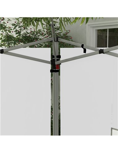 Outsunny Gazebo Side Panels with Windows, Replacement for 3x3(m) or 3x4m Gazebo, 2 Pack, White 84C-458V00WT