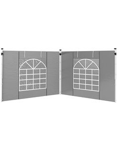 Outsunny 2 Pack Sides Replacement for 3x3(m) or 3x6m Gazebo, Light Grey 84C-437V00LG