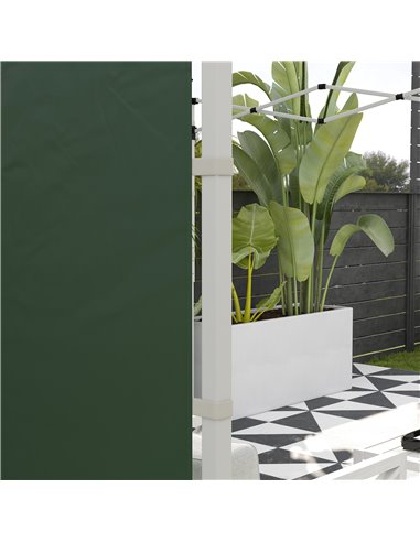 Outsunny Gazebo Side Panels, 2 Pack Sides Replacement, for 3x3(m) or 3x6m Pop Up Gazebo, with Windows and Doors, Green 84C-437V0