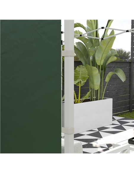 Outsunny Gazebo Side Panels, 2 Pack Sides Replacement, for 3x3(m) or 3x6m Pop Up Gazebo, with Windows and Doors, Green 84C-437V0 - pic 52190 | FastDaddyshop