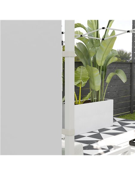 Outsunny Replacement Gazebo Side Panels with Windows and Doors, 2 Pack, for 3x3(m) or 3x6m Pop Up Gazebo, White 84C-437V00WT - pic 52199 | FastDaddyshop
