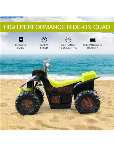 HOMCOM 6V Electric Quad Bike for Kids Ride on Car ATV for 1.5 - 3 Years Black