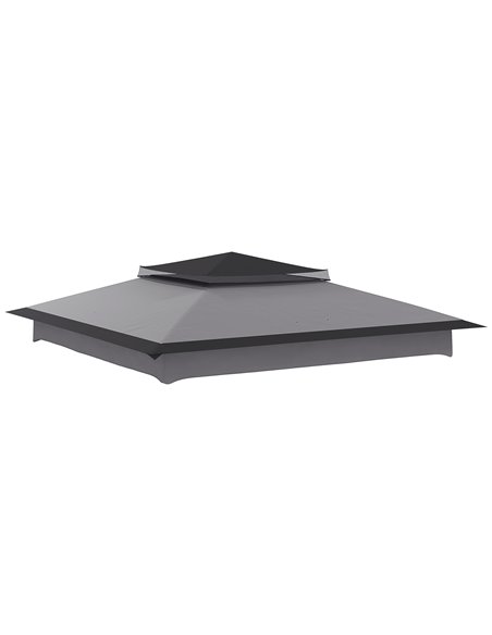 Outsunny 3.25m x 3.25m Pop Up Gazebo Replacement Canopy, Grey 84C-465V00LG - pic 52218 | FastDaddyshop