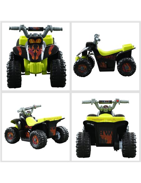 HOMCOM 6V Electric Quad Bike for Kids Ride on Car ATV for 1.5 - 3 Years Black - pic 5223 | FastDaddyshop