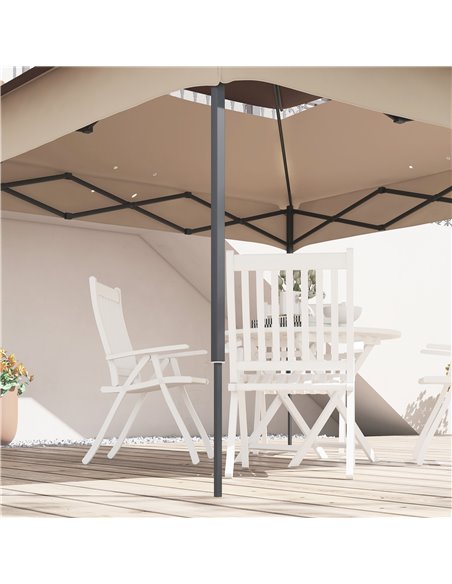 Outsunny Gazebo Replacement Cover, 2-Tier Roof for 3.25m x 3.25m Frame, UV Protection, Beige 84C-465V00BG - pic 52235 | FastDaddyshop