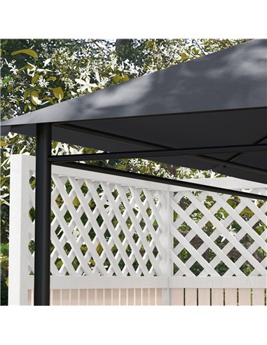 Outsunny Gazebo Canopy Replacement Cover 3 x 4m, Top Cover Only, Water-Resistant, Dark Grey 84C-487V00CG