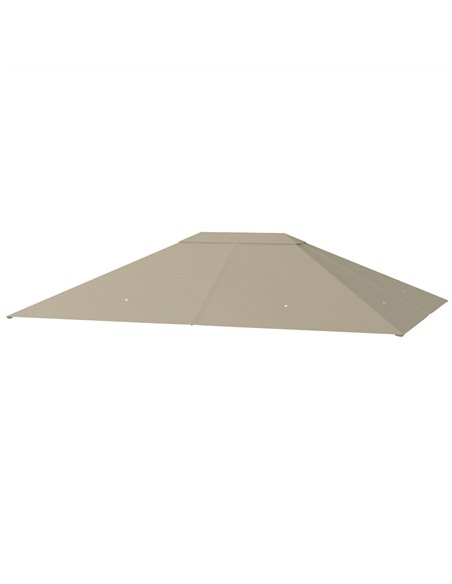 Outsunny 3 x 4m Gazebo Canopy Replacement Cover, Khaki 84C-487V00KK - pic 52245 | FastDaddyshop