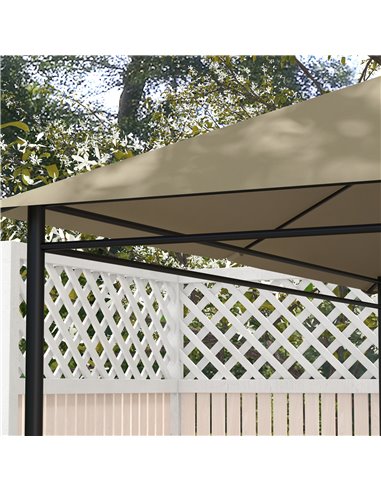 Outsunny 3 x 4m Gazebo Canopy Replacement Cover, Gazebo Roof Replacement (TOP COVER ONLY), Khaki 84C-487V00KK