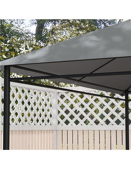 Outsunny 3 x 4m Gazebo Canopy Replacement Cover, Gazebo Roof Replacement (TOP COVER ONLY), Light Grey 84C-487V00LG - pic 52261 | FastDaddyshop