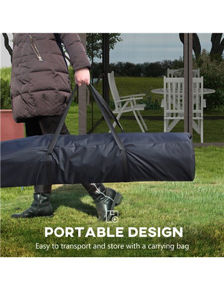 Outsunny 3 x 3(m) Pop Up Gazebo, Double-roof Garden Tent with Netting and Carry Bag, Party Event Shelter for Outdoor Patio, Ligh - pic 52277 | FastDaddyshop