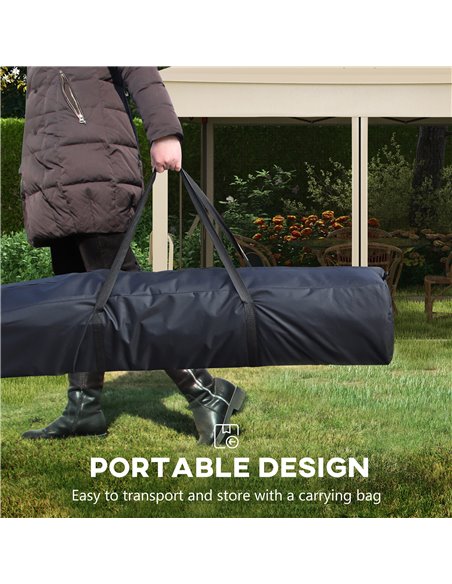 Outsunny 3 x 3(m) Pop Up Gazebo, Double-roof Garden Tent with Netting and Carry Bag, Party Event Shelter for Outdoor Patio, Crea - pic 52286 | FastDaddyshop
