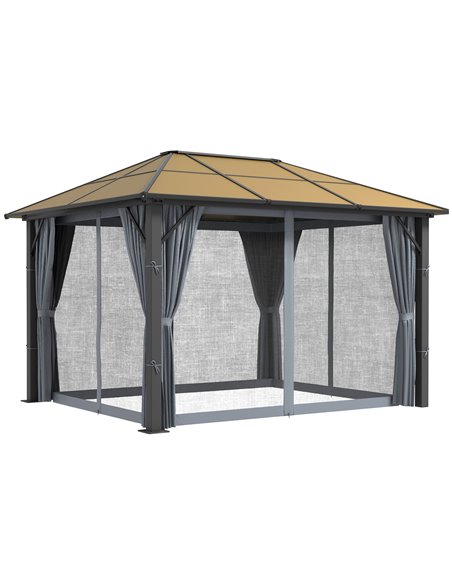 Outsunny 3 x 3.6m Garden Aluminium Gazebo, Grey 84C-048V03CG - pic 52317 | FastDaddyshop