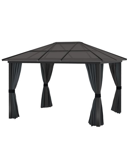Outsunny 3 x 4m Hard Top Gazebo Garden Pavilion, Dark Grey 84C-049V04CG - pic 52326 | FastDaddyshop