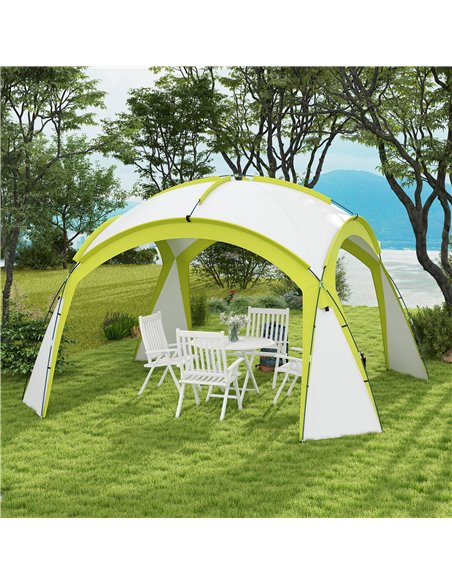 Outsunny Large Camping Gazebo 3.5x3.5M, Outdoor Dome Event Shelter, Garden Sun Shade, Patio Arc Pavilion, Green 84C-110V00GN - pic 52336 | FastDaddyshop