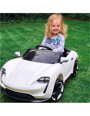 HOMCOM 6V Kids Electric Ride On Car-White 
