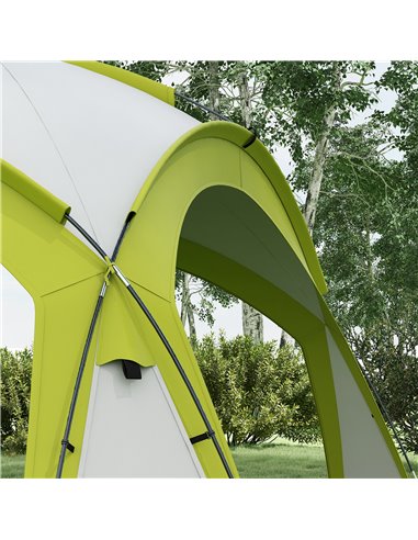 Outsunny Large Camping Gazebo 3.5x3.5M, Outdoor Dome Event Shelter, Garden Sun Shade, Patio Arc Pavilion, Green 84C-110V00GN