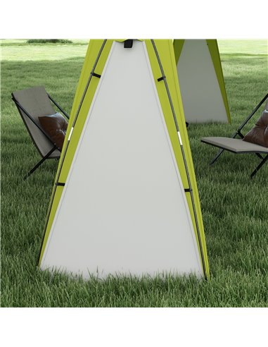 Outsunny Large Camping Gazebo 3.5x3.5M, Outdoor Dome Event Shelter, Garden Sun Shade, Patio Arc Pavilion, Green 84C-110V00GN