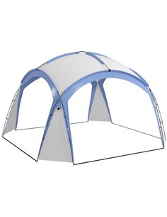 Outsunny 3.5 x 3.5M Camping Gazebo, Arc Pavilion Camp, Light Blue 84C-110V00LB