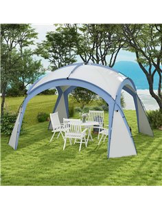 Outsunny 3.5 x 3.5M Camping Gazebo, Arc Pavilion Camp, Light Blue 84C-110V00LB 2
