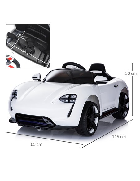 HOMCOM 6V Kids Electric Ride On Car-White  - pic 5235 | FastDaddyshop
