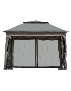 Outsunny 3 x 3(m) Pop Up Gazebo, Double-roof Garden Tent, Dark Grey 84C-166V01CG