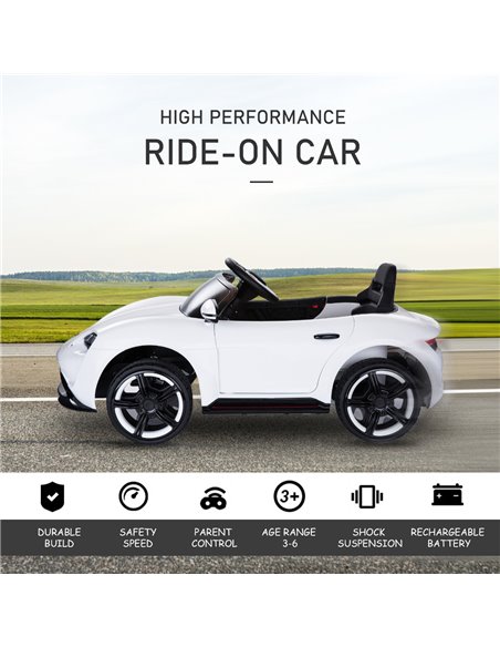HOMCOM 6V Kids Electric Ride On Car-White  - pic 5236 | FastDaddyshop
