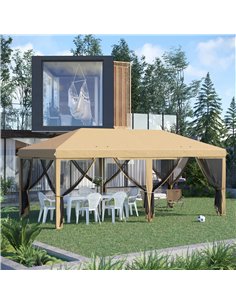 Outsunny 6 x 3(m) Pop Up Gazebo, Outdoor Canopy Shelter, Beige 840-012V03BG 2