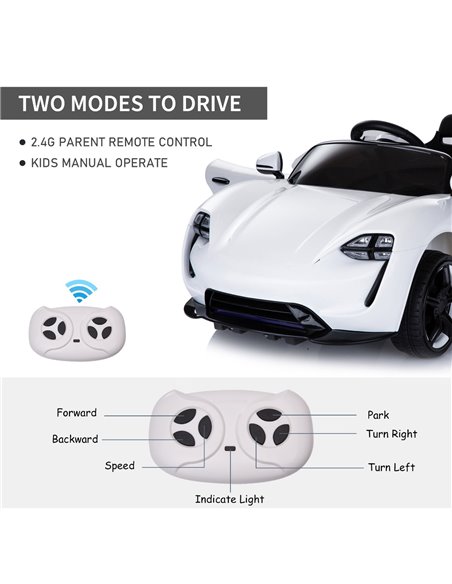 HOMCOM 6V Kids Electric Ride On Car-White  - pic 5238 | FastDaddyshop