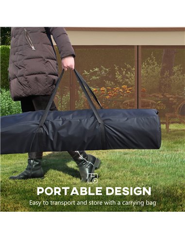 Outsunny 3 x 3(m) Pop Up Gazebo, Double-roof Garden Tent with Netting and Carry Bag, Party Event Shelter for Outdoor Patio, Khak