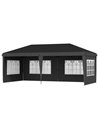 Outsunny 3 x 6m Pop Up Gazebo, Height Adjustable Marquee Party Tent, Black 84C-431V00BK