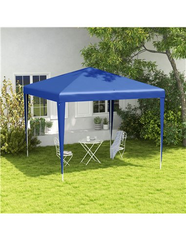 Outsunny 2.7m x 2.7m Garden Gazebo Marquee Party Tent Wedding Canopy Outdoor(Blue) 84C-432V02BU