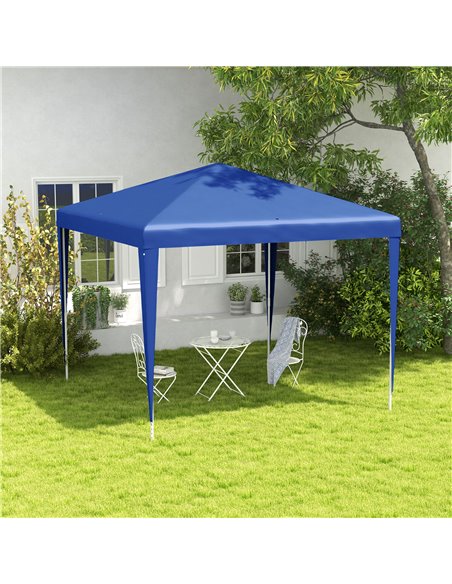 Outsunny 2.7m x 2.7m Garden Gazebo Marquee Party Tent Wedding Canopy Outdoor(Blue) 84C-432V02BU - pic 52408 | FastDaddyshop