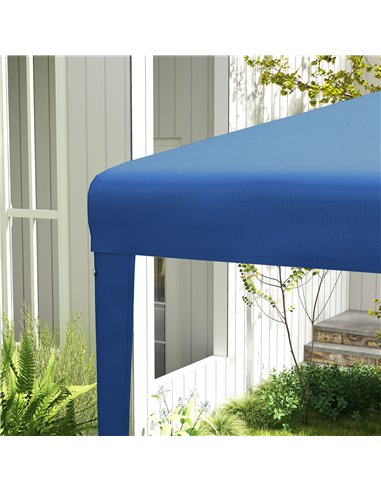 Outsunny 2.7m x 2.7m Garden Gazebo Marquee Party Tent Wedding Canopy Outdoor(Blue) 84C-432V02BU
